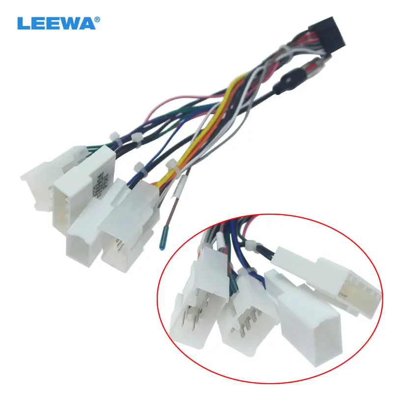 LEEWA 5 комплектов 16P автомобильный Головной блок провод адаптер для Toyota OEM