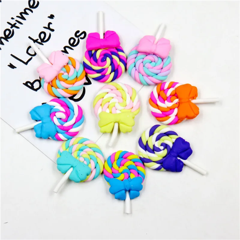 10 шт./компл. спиральные радужные Красочные Подвески в виде леденцов подвеска