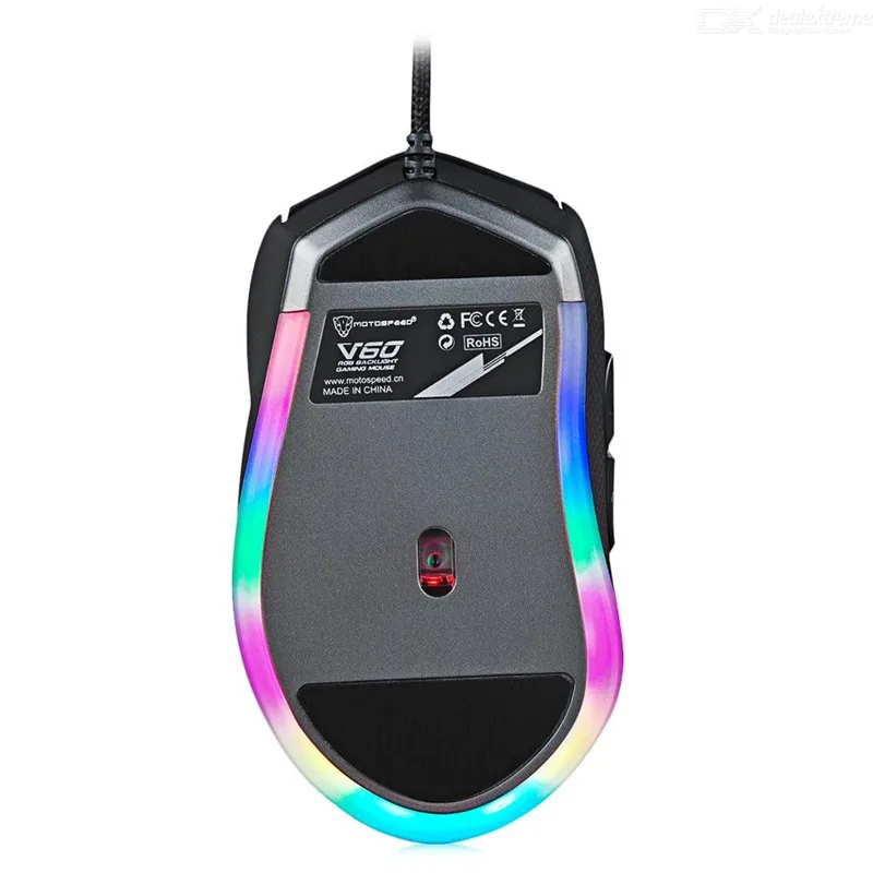 

Motospeed V60 Mouse RGB Backlight USB 1.8m Wired 7 Button Gaming Gamer Mouse 5000 DPI Mouse For PC Laptop Computer