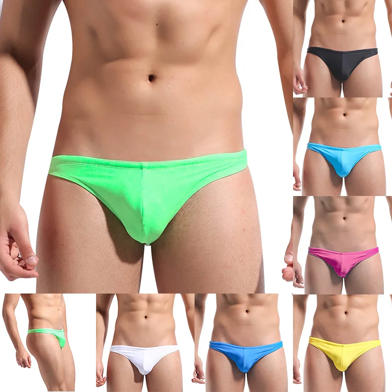 Новинка мужские однотонные дышащие плавки стринги для купания летние пляжные