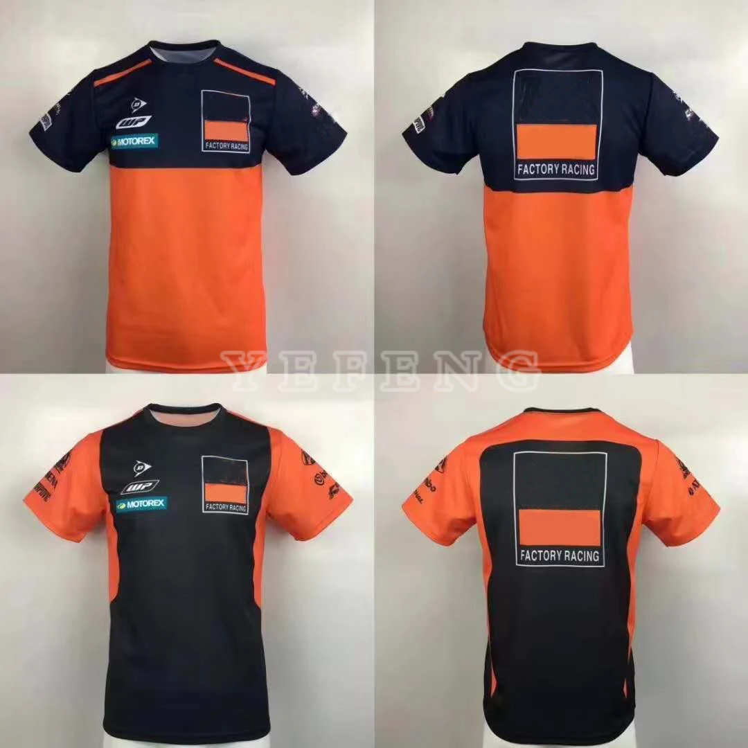 

Летняя оранжевая футболка для KTM Factory, гоночная мотоциклетная футболка Gp для мотокросса, езды на велосипеде, футболка для внедорожной команд...