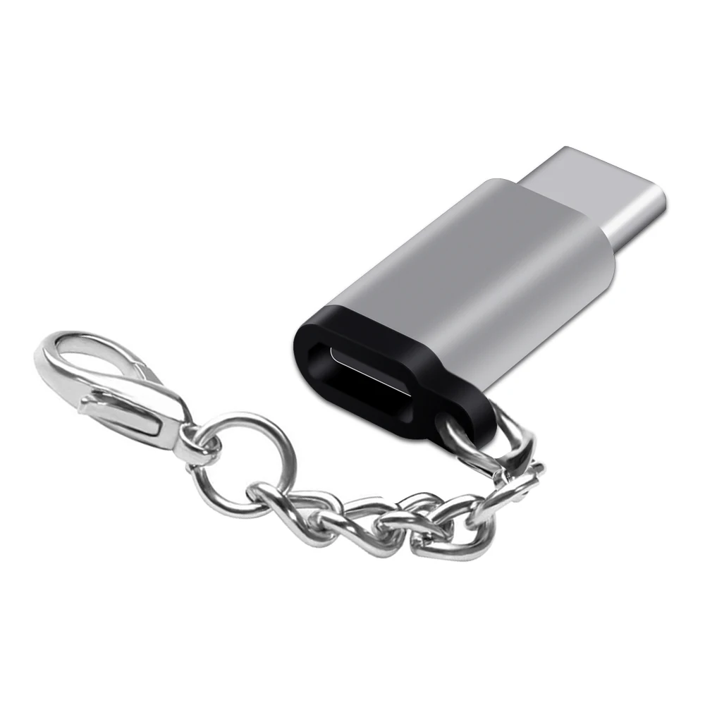 Серебристый 3 шт. Тип C Micro USB Женский к USB-C конвертер Android кабельный разъем для huawei P30 P20 Pro Lite Xiaomi redmi K20 pro - Цвет: Серебристый