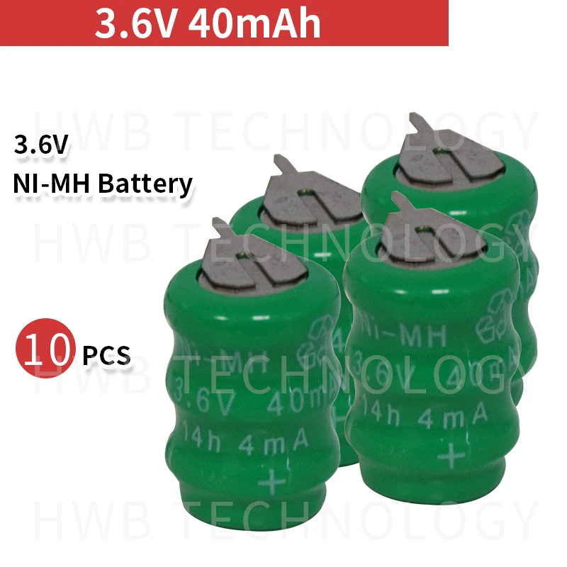 10 шт./лот оригинальный новый никель-металлогидридный аккумулятор KX 3 6 В 40 мА ч