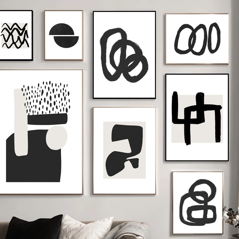 

Abstract Geometry Color Block Wavy Line Matisse Art Canvas Painting Nordic Posters And Prints Wall Pictures Living Room Decor