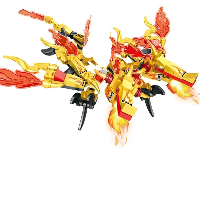 Игрушка 4in1 2021 серии ниндзя Golden Warrior мех меха робот Дракон сезон 14 строительные