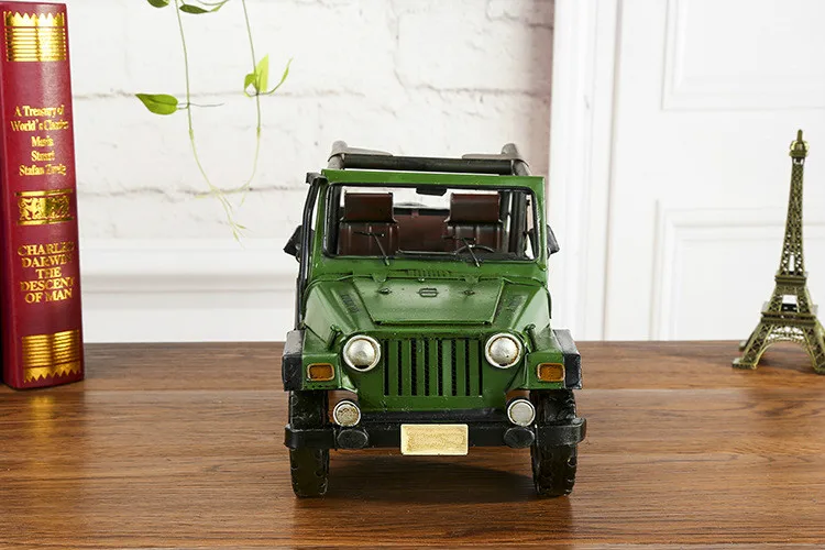 

40x20x18cm for Jeep Wrangler Car Model Speelgoed Auto Carros De Juguete Chariot Military Model Toys for Children Adults