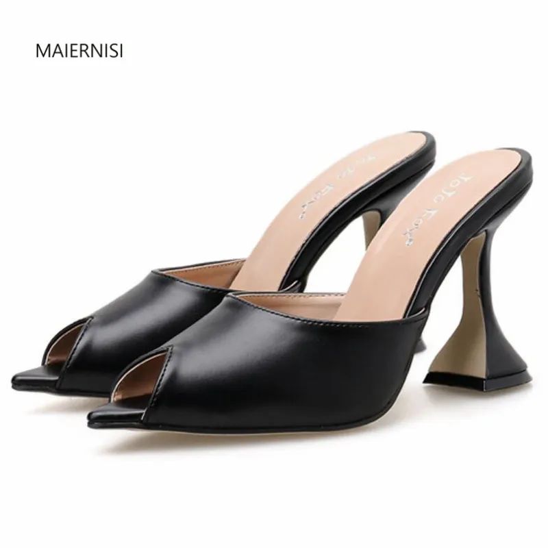 Летние женские тапочки женская обувь новинка пикантные туфли с открытым носком