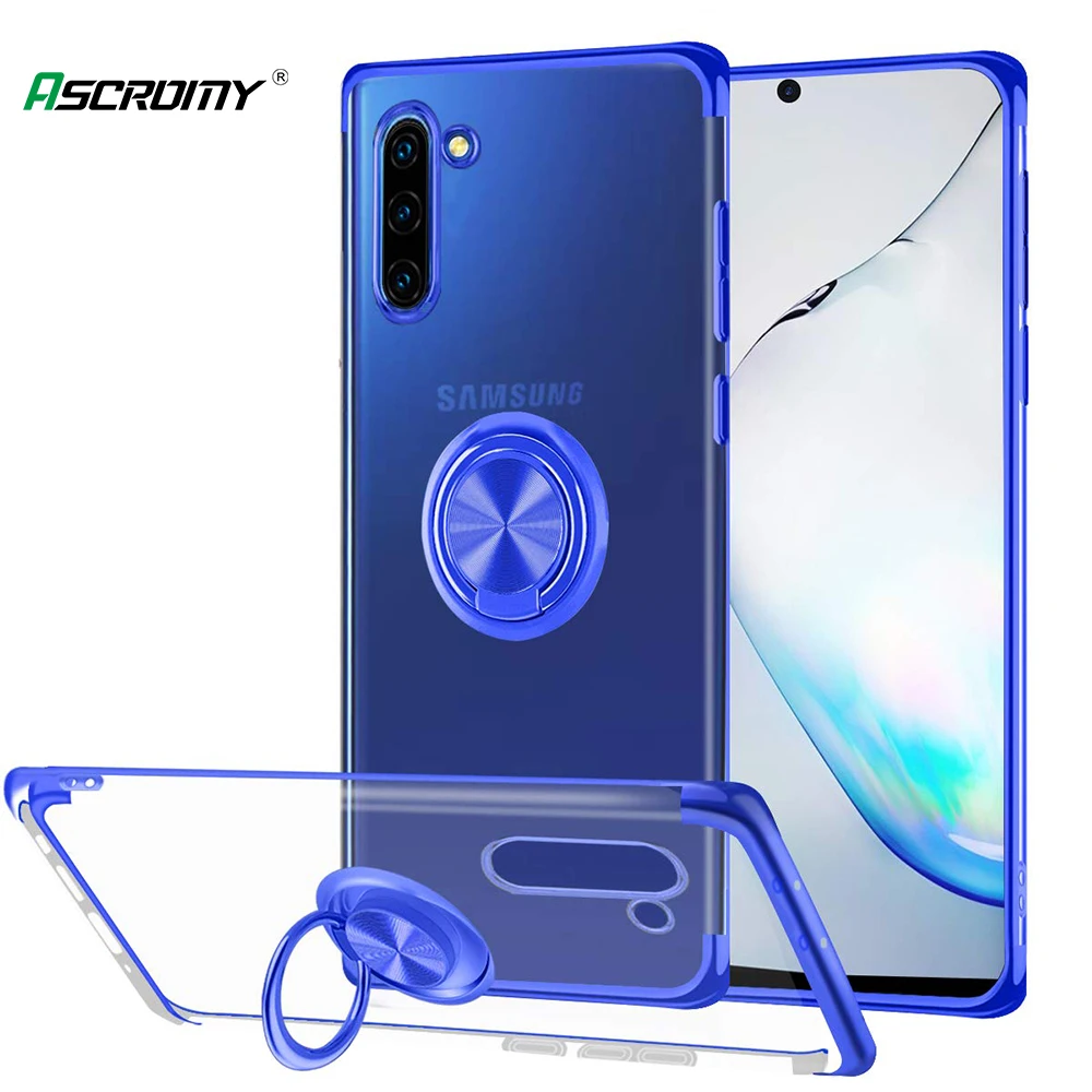 Чехол с кольцом для Samsung Galaxy Note 10 Plus 9 S9 S8 S10 E A50 A10 A20 A30 A40 A70 мягкий силиконовый