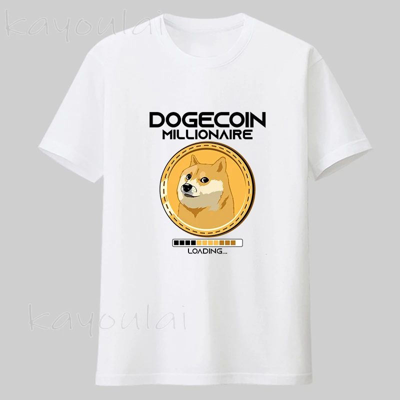 

Hot Sale Dogecoin Shirt To The Moon Funny Dogecoin Shirt Men's Short Sleeve Tees Harajuku T-shirt Summer Doge Tshirt