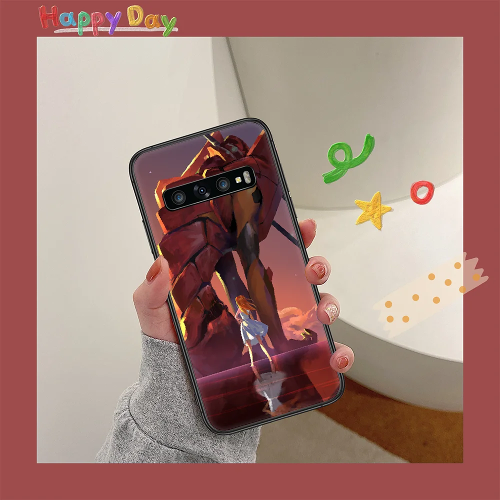 

EVA EVANGELION Phone Case for Samsung Galaxy Note S 6 7 8 9 10 E 20 Ultra Edge Plus black Etui Silicone Shell Tpu Hoesjes Soft