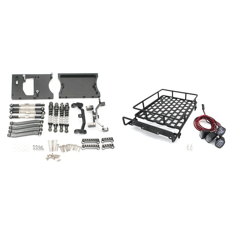 

Pull Rods Servo Fixed Mount Bracket Shock Absorber for MN D90 D91 MN99S 1/12 & Metal Luggage Carrier Tray Roof Rack