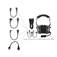 replacement plug cable for aviation mic speaker noise cancelling headset earpiece for baofeng uv 5r motorola icom ic v8 radio