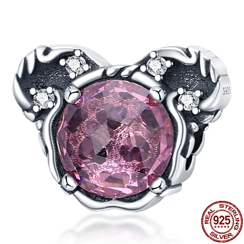 

Женский браслет из серебра 925 пробы, с красным Цирконом и бусинами