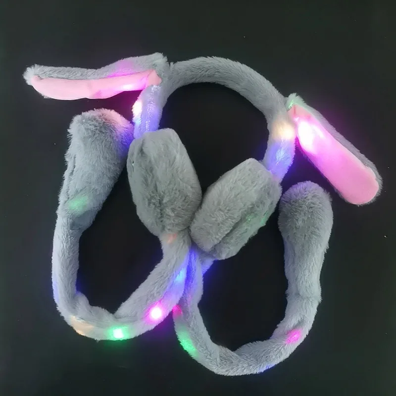 

2021 Fashion Rabbit Hat Moving Ears Cute Cartoon Toy Hat Warm Plush Sweet Cute Hat Birthday Gift Bunny Plush Cap Winter Hat