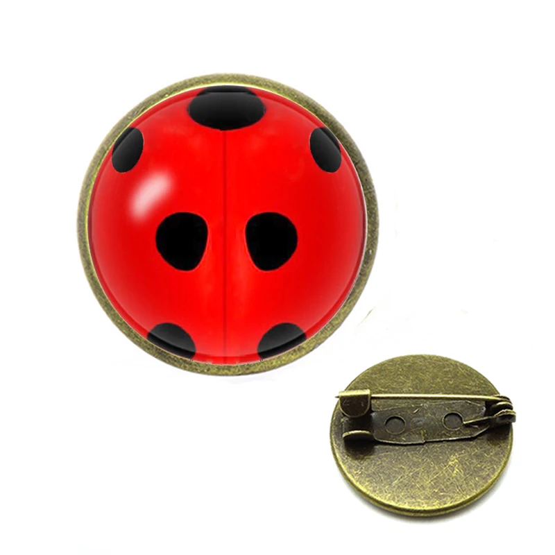 Божья коровка булавки стеклянный шар животное следа Кошачий коготь броши для