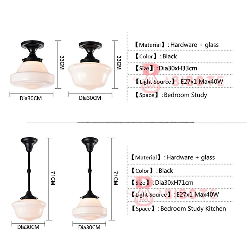 

Glass Pendant Light For Bedroom Kitchen Study Room Ceiling Chandelier Black Industrial Hanging Lamp Nordic Lamps Indoor Lighting