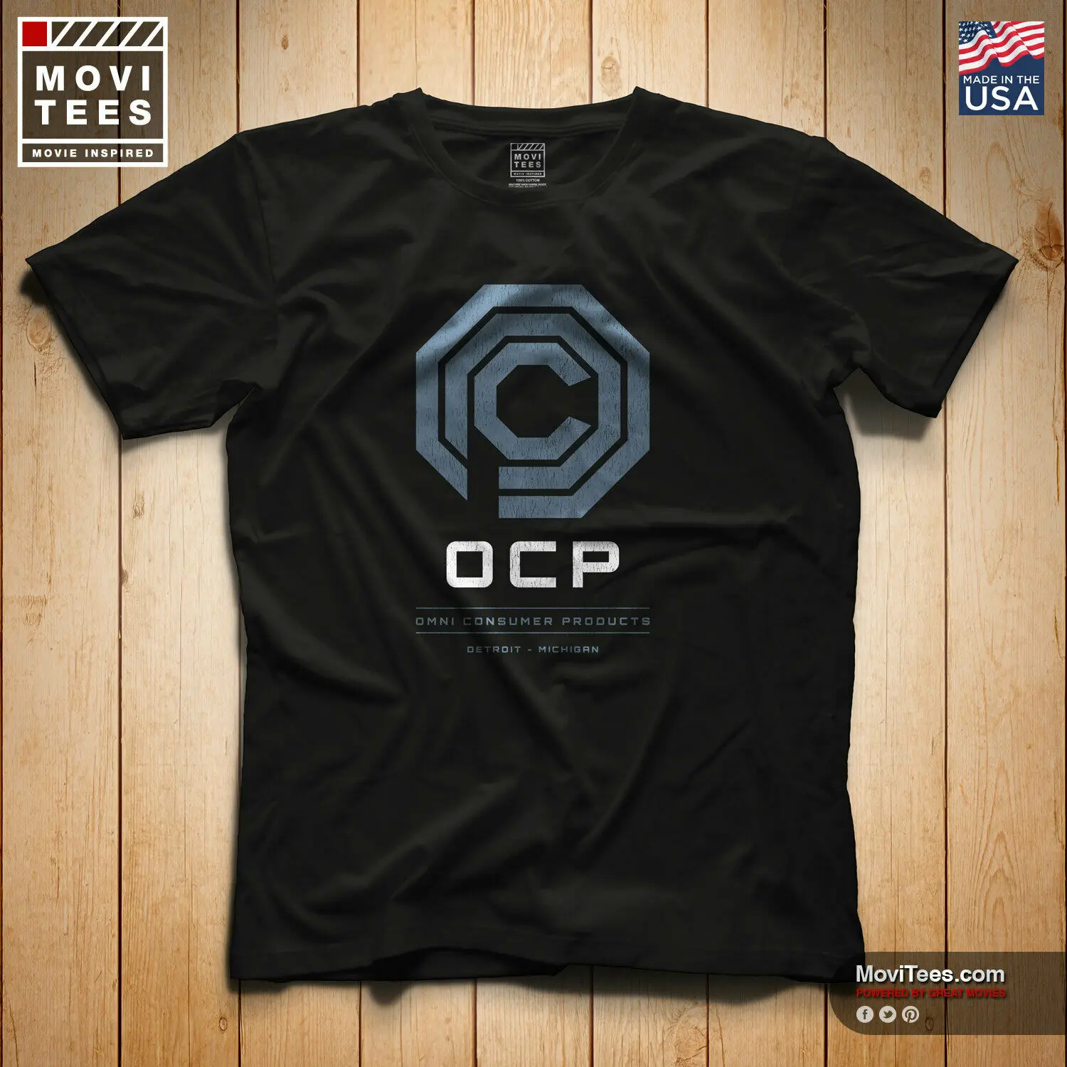 Высококачественная футболка Ocp вдохновленная классическим фильмом Robocop-Питер