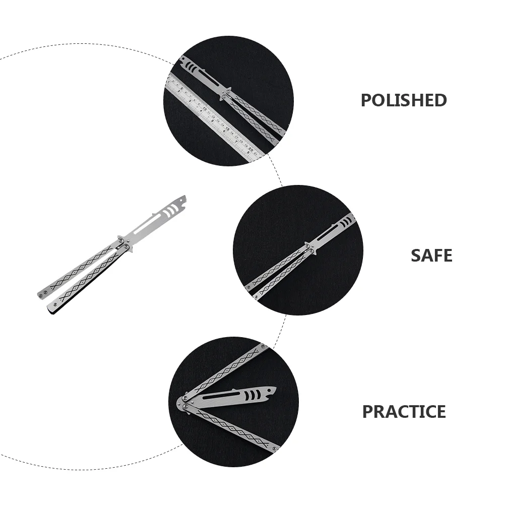 1 шт. складной нож-бабочка Blunt Balisong Shark Design карманный тренировочный нож для