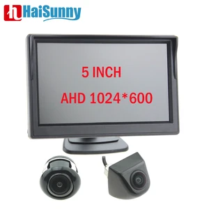 AHD-камера заднего вида, HD 5 дюймов, 1024x600, AHD, для ночного видения, с поворотом на 360 , 170x1280 P