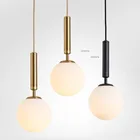 Светодиодный светильник в скандинавском стиле, люстра со стеклянными шариками для спальни, кухни, подвесной светильник в стиле лофт