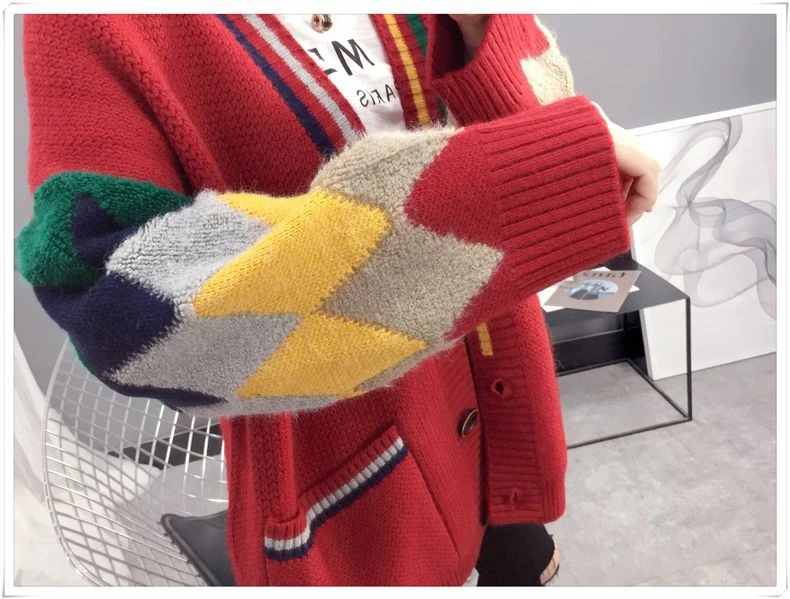 

2020 new sweater women retro casual fashion loose outer wear autumn winter temperament knitted jacket women long sleeves
