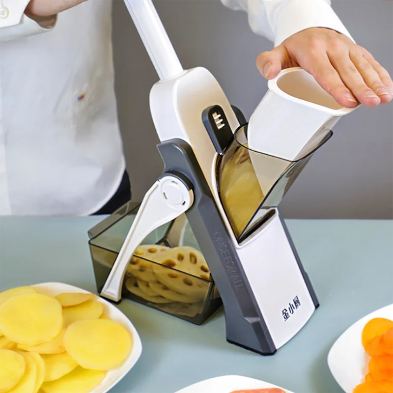 

Tools Handle Vegetable Slicer Kitchen Plastic Cutter Home Gadgets Grater Vegetable Chopper Potato Fatiador Slicer Machine OA50KS