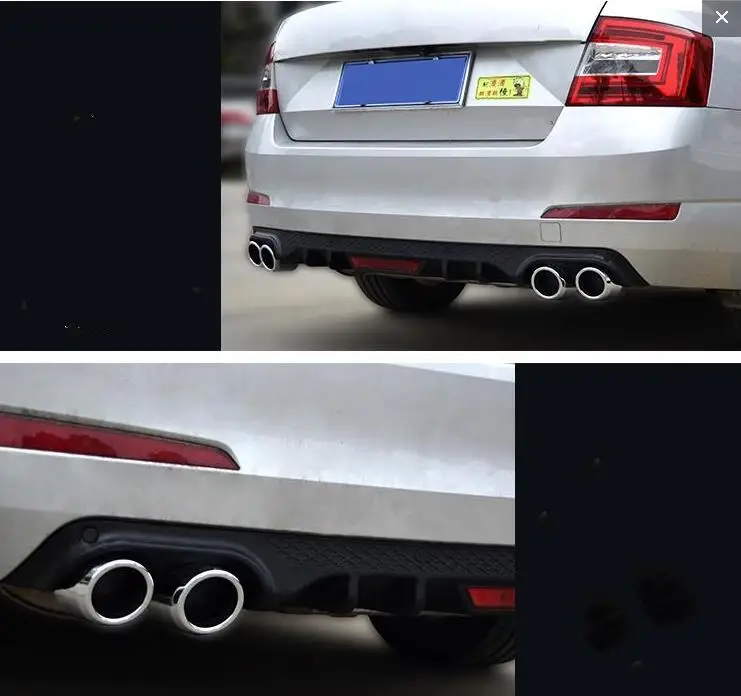 Черная защитная накладка на багажник автомобиля для Skoda Octavia 2014-2018 ABS задний