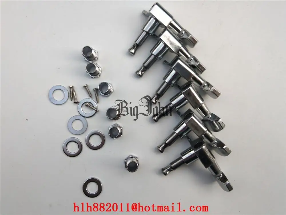 Левшей электрогитара Тюнинг колышки Хромовая гитара Кнопка 6 штук для одного