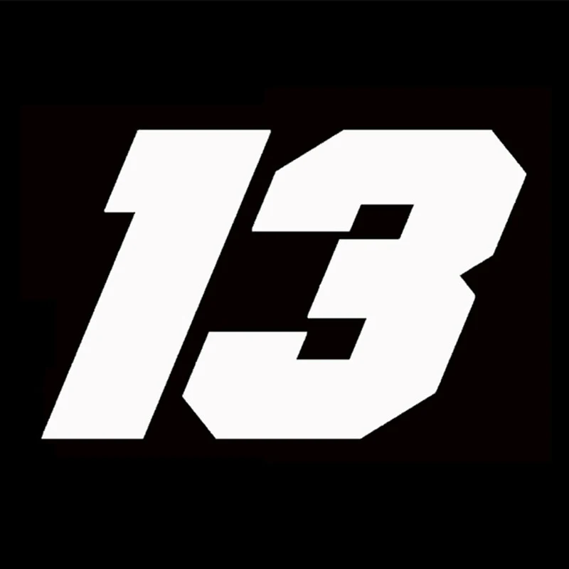 Светоотражающие автомобильные наклейки номер 13 наклейка на мотоцикл авто