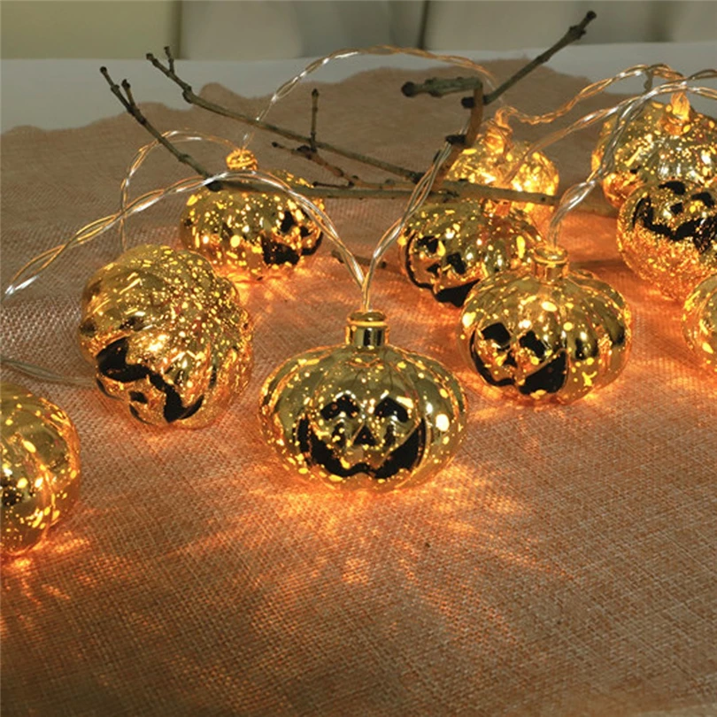 Творческий светодиодный тыква фонари строка для хэллоуина украшения 20 свет
