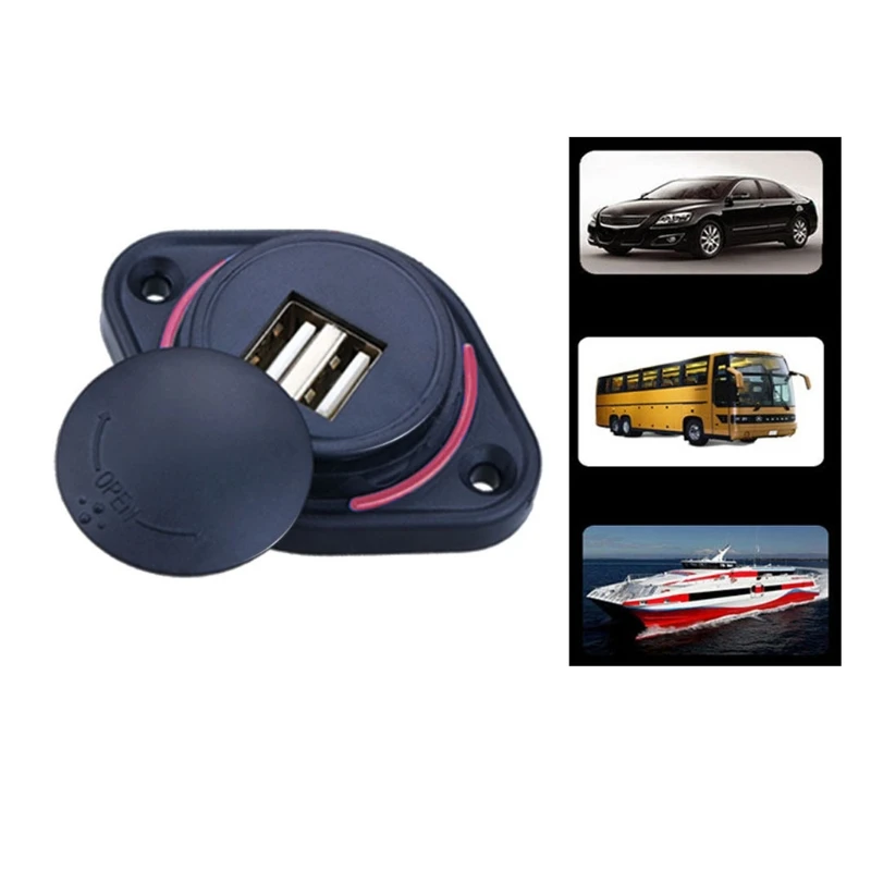 

Автомобильное зарядное устройство с двумя USB-портами, 3,1 а, 12 В/24 В, 18 Вт