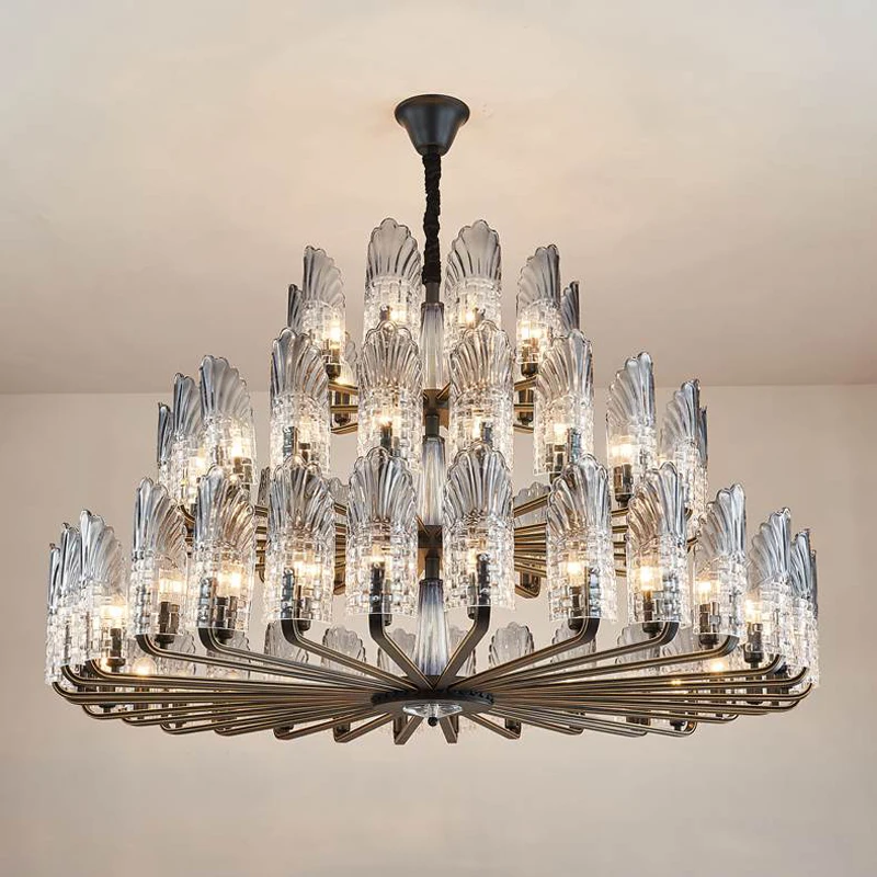

American Chandelier Lighting Modern Living Room Decoration Chandeliers Iron Art Simple Dining Room Lighting Bedroom Hanging Lamp
