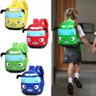 Рюкзак детский из нейлона, на молнии, с 3d-рисунком в виде автобуса