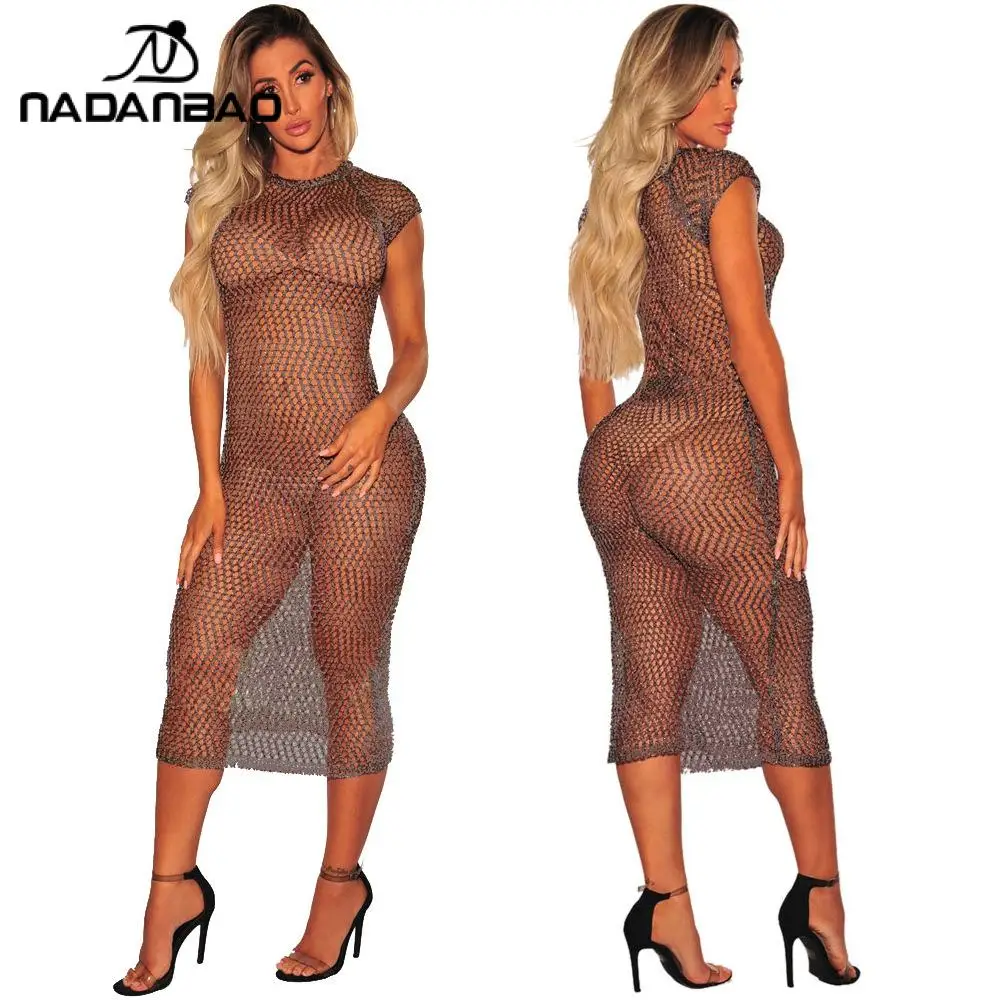 

NADANBAO Elegant Beach Dress Solid Color Hollow Tassel Sexy Plus Size Women Dress Summer Travel Seaside Beach Clothes Female