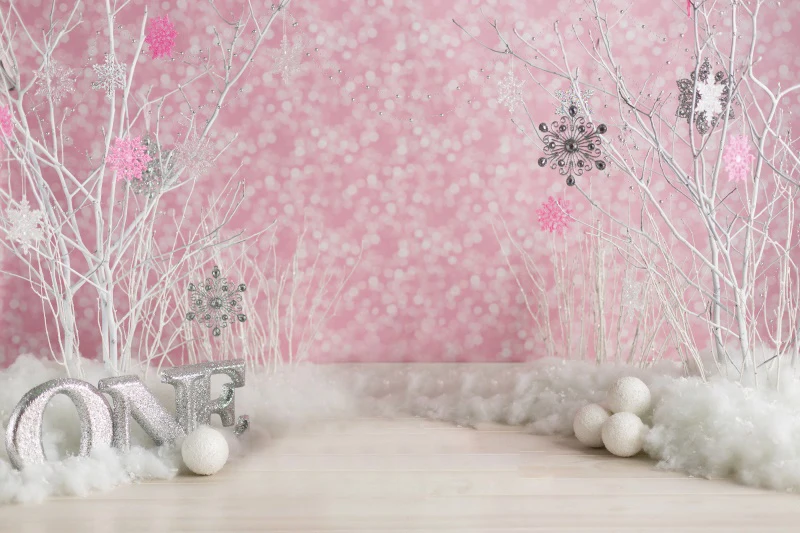 Фон для фотосъемки новорожденных с изображением цветов шаров светильник лого