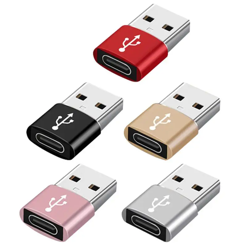 

5PCS USB Male to Type C Female Cable OTG Adapter Converter Notebook Type-c Female to USB Male Charger Plug Data OTG Adapter