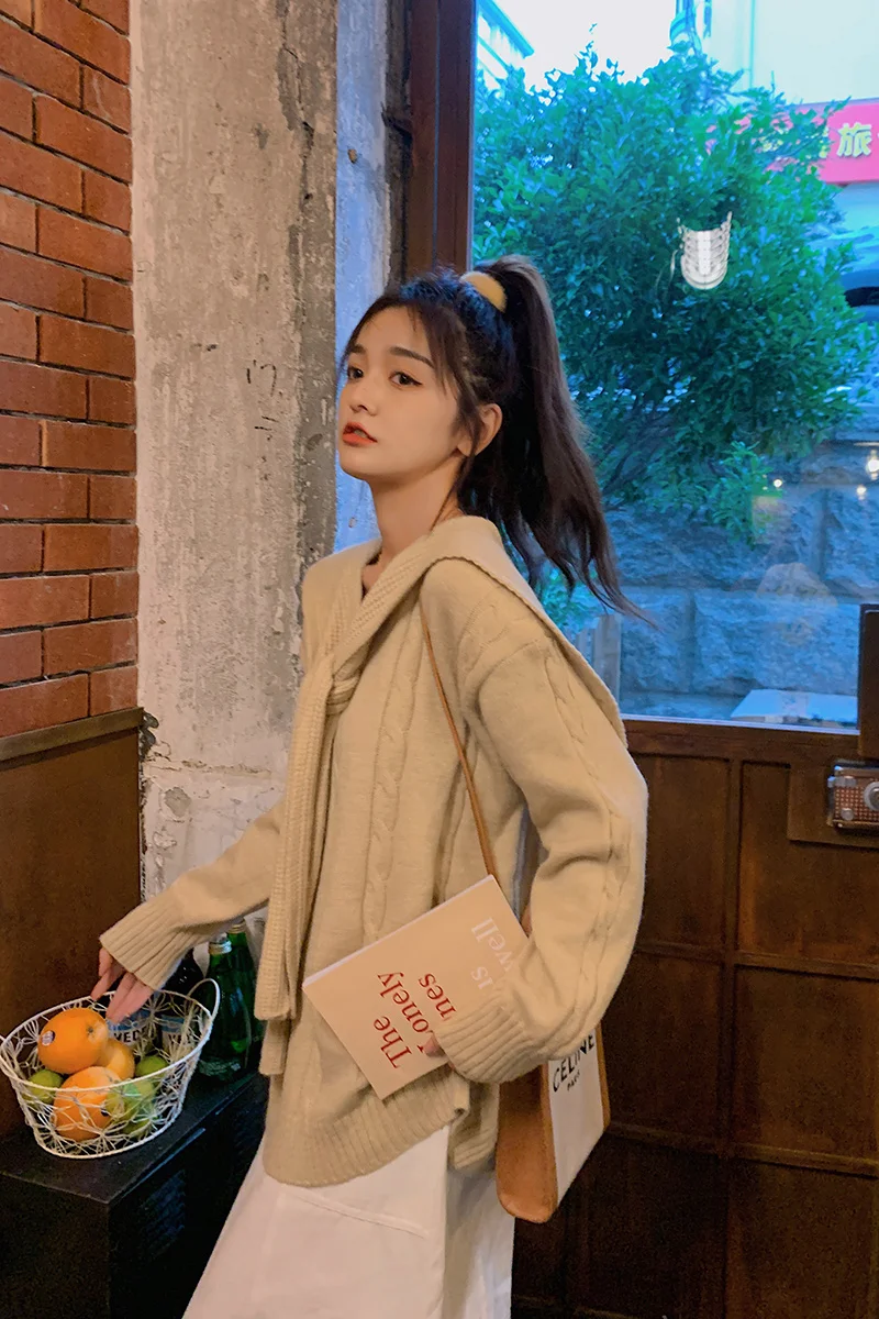 Кардиган Свитер женская одежда свободные и ленивые корейские студенческие