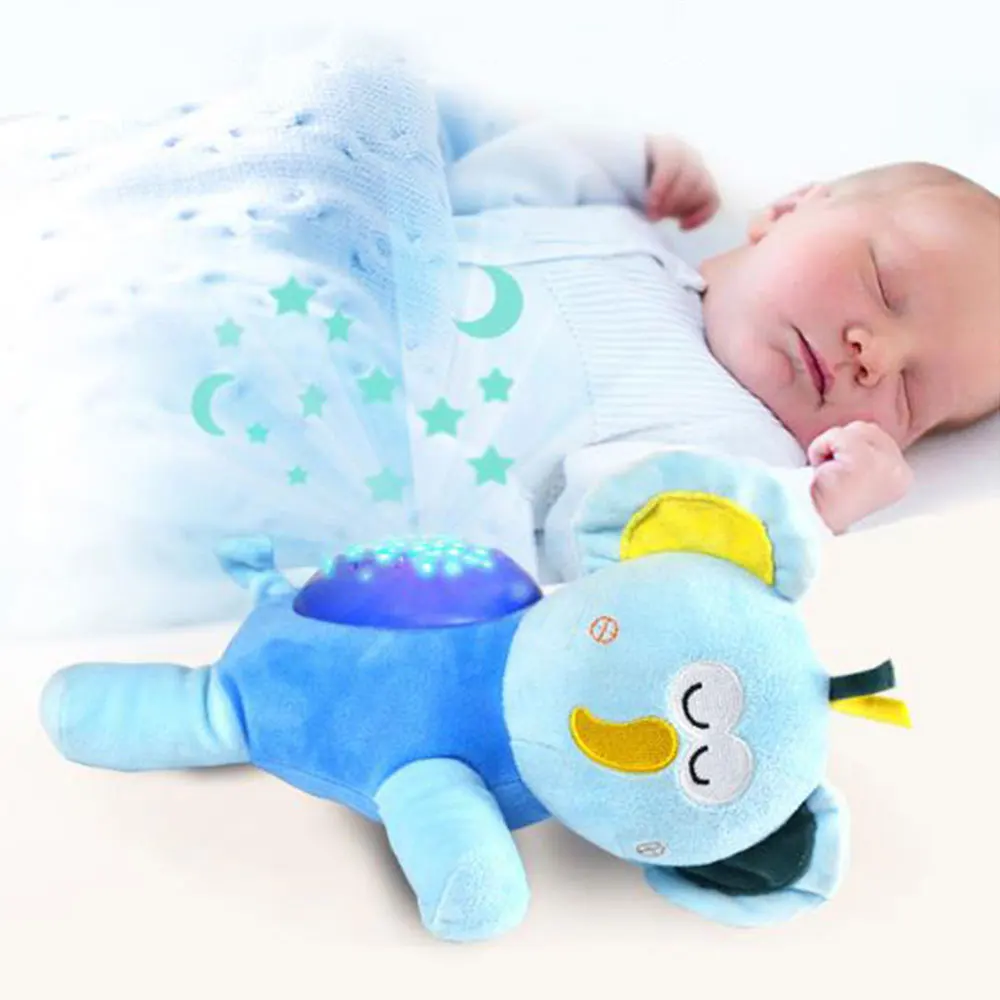 

Чудесный дизайн в виде животного плюшевый проекционный Ночной светильник, Звездный проектор, новорожденный сон, мягкий светильник, Музыкал...