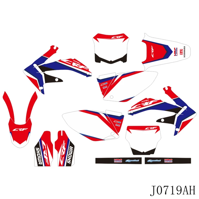 For honda crf 450r crf450 r 2005 2006 2007 2008 graphics decals stickers motorcycle background custom number name