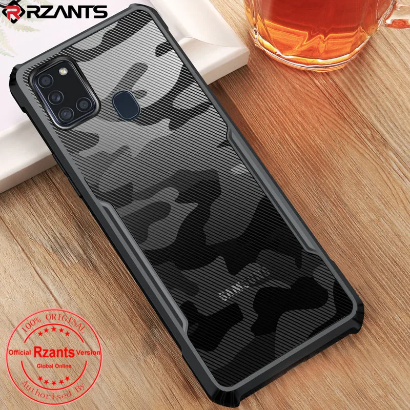 

Rzants for Samsung Galaxy A21S A12 A02s A10 A10S A51 A71 A21 A50 A50S A30S Case Camouflage Airbag Casing Shockproof Soft Cover