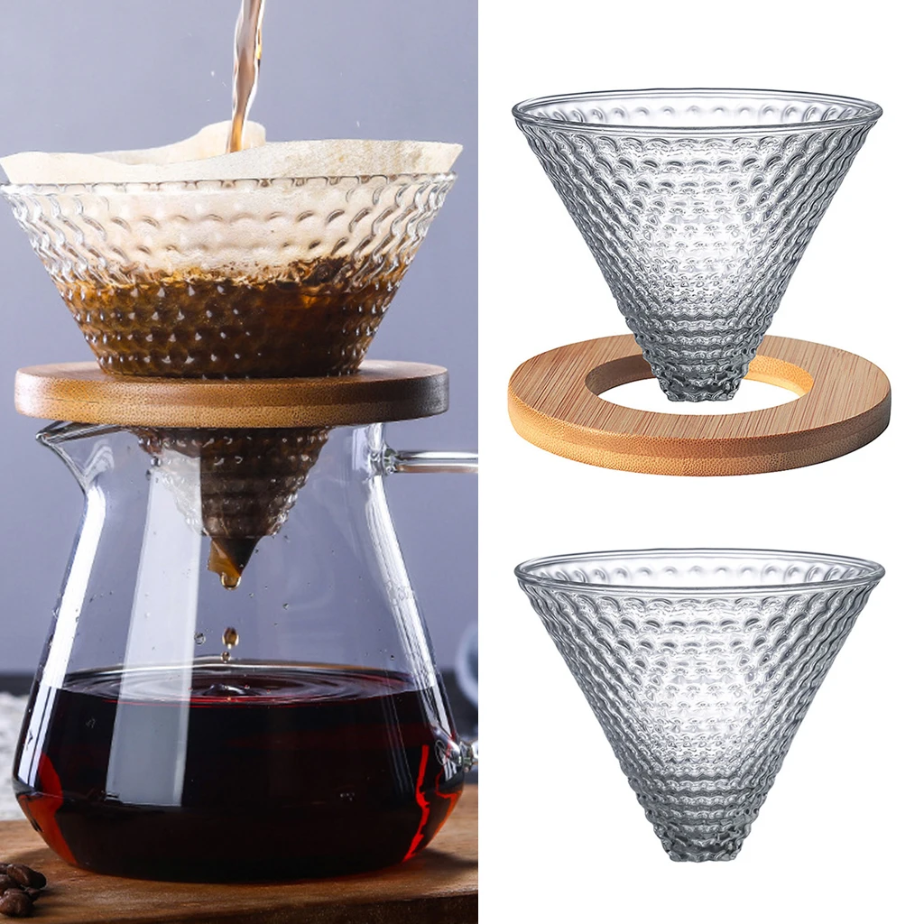 

Pour Over Coffee Dripper Coffee Filter Cone 1-2 Cup Strong Flavor Brewer