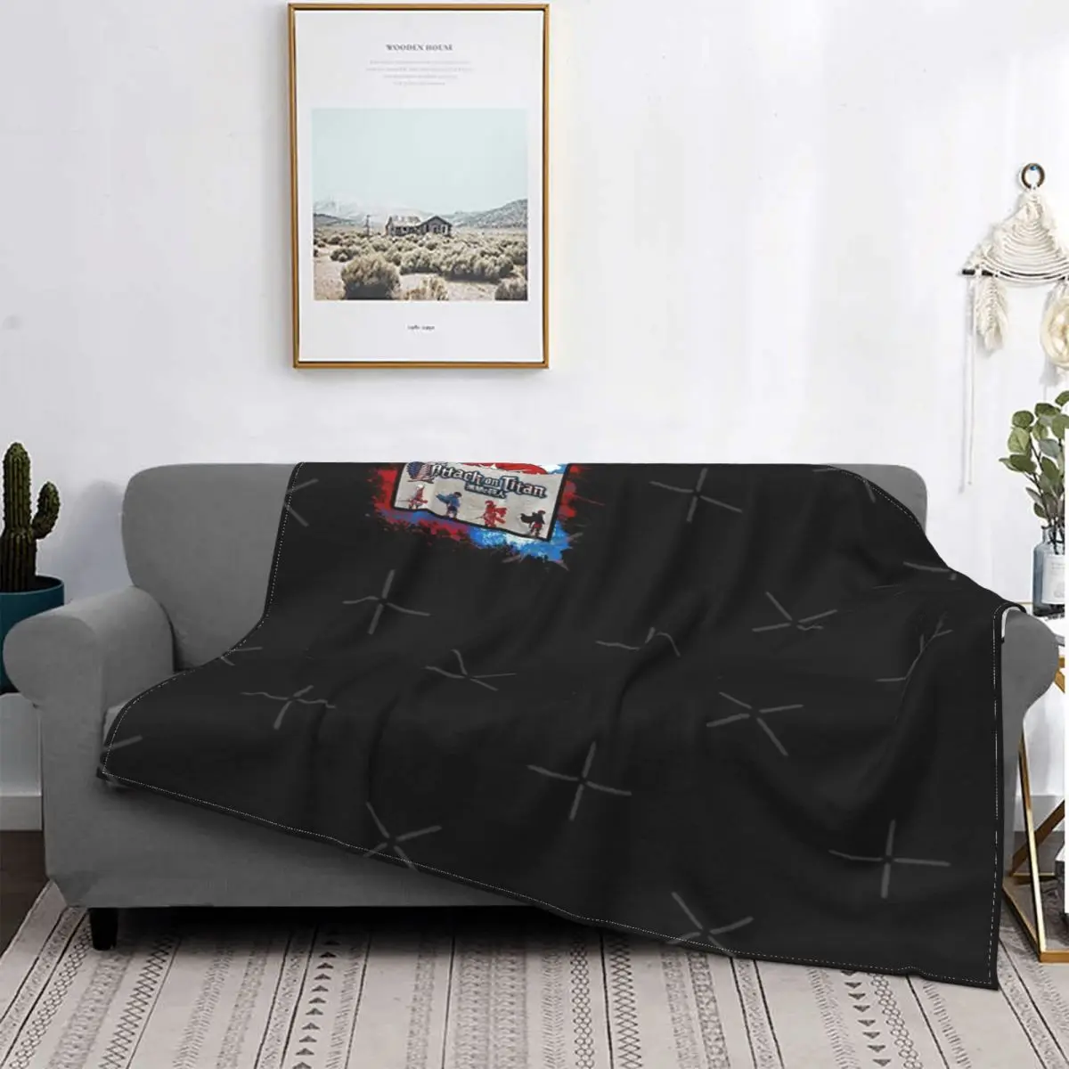 

Attack On Titan 2 Blanket Bedspread Bed Plaid Comforter Bed Blankets Fleece Blanket Luxury Beach Towel