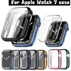 Чехол для Apple Watch Series 7 45 мм 41 мм, противоударный Ультратонкий Прозрачный чехол из ТПУ для защиты экрана телефона