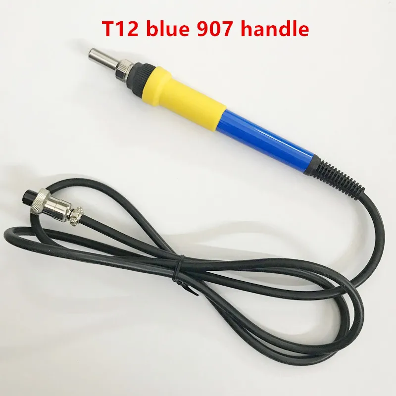 blue Fwxk T12 Электрический паяльник OLED сварочный стол автоматический сон Электрический сварочный стол 907 ручкой - Цвет: blue