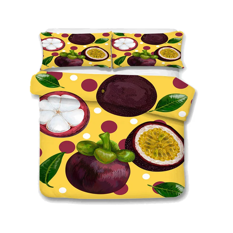 UPWANG 3D комплект постельного белья Mangosteen с фруктовым принтом