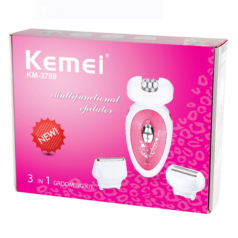 

Kemei lady shaver KM-3789 3 in 1 rechargeable electric epilator electric shaver razor hair clipper hair clipper