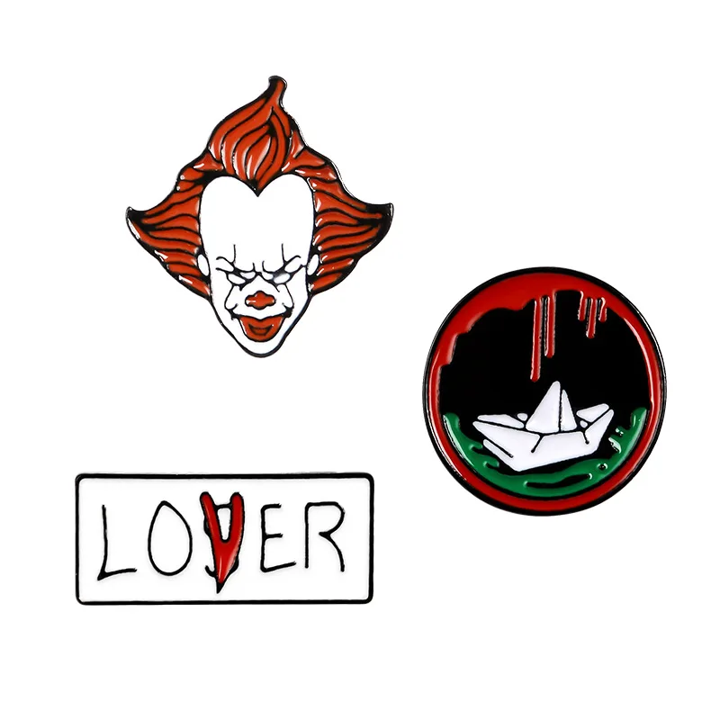 Клоун Хэллоуин Loser Lover мультфильм воротник брошь эмаль на булавке металлические