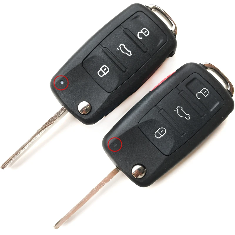 Чехол для автомобильного ключа с 3 кнопками 5K0837202AD VW VolksWagen Tiguan Touareg Golf Passat Polo Skoda