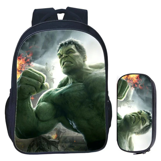 Disney 16 дюймов супергероя Халк рюкзак для девочек-подростков Для мальчиков и