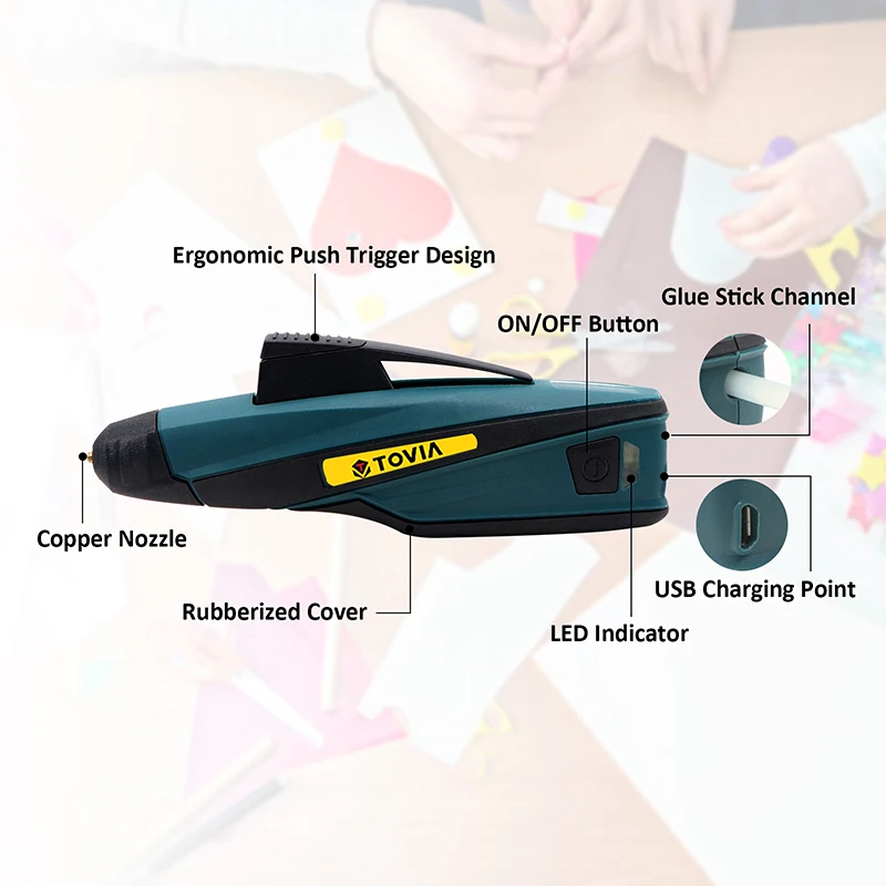 Профессиональный термоклеевой пистолет карандаши беспроводной силиконовый 7 мм